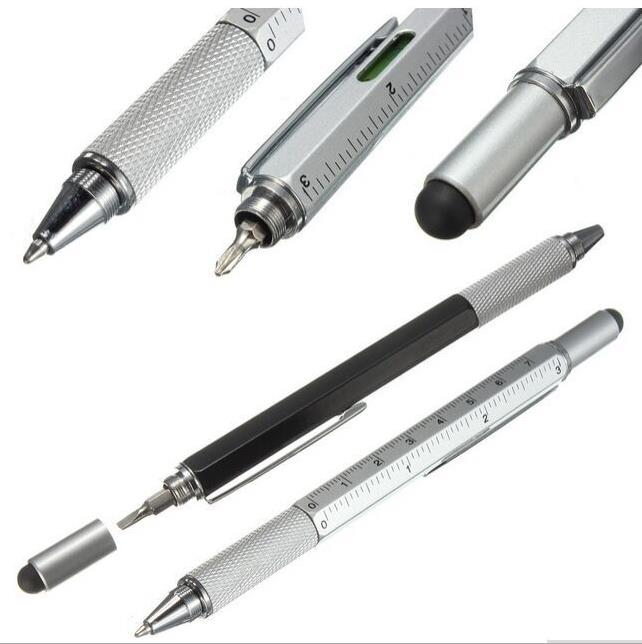 (1 Pcs) 5 Kleuren Schroevendraaier Capaciteit Vulpennen Briefpapier Stylus Pen Touch Pen Vette Zwarte Vulling 0.7 Mm