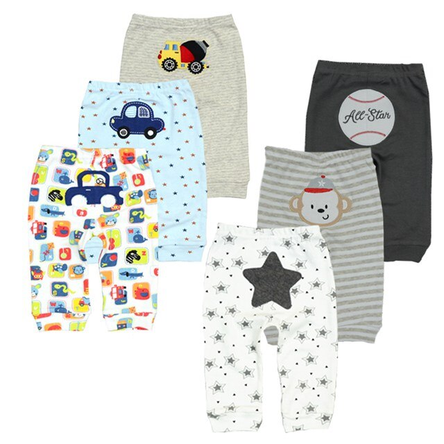 6 Stks/partijen Baby Boy Broek Casual Mid Baby Leggings Unisex Katoenen Baby Broek: PL6003 / 24M