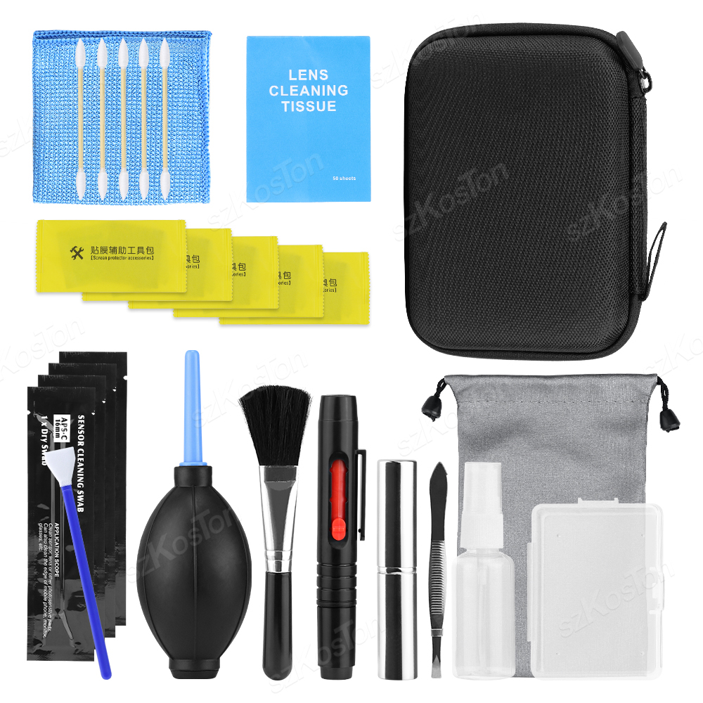 DSLR Camera Cleaning Kit with Cleaning Swabs Microfiber Cloths Camera Cleaning Pen for Camera Lens Optical Lens