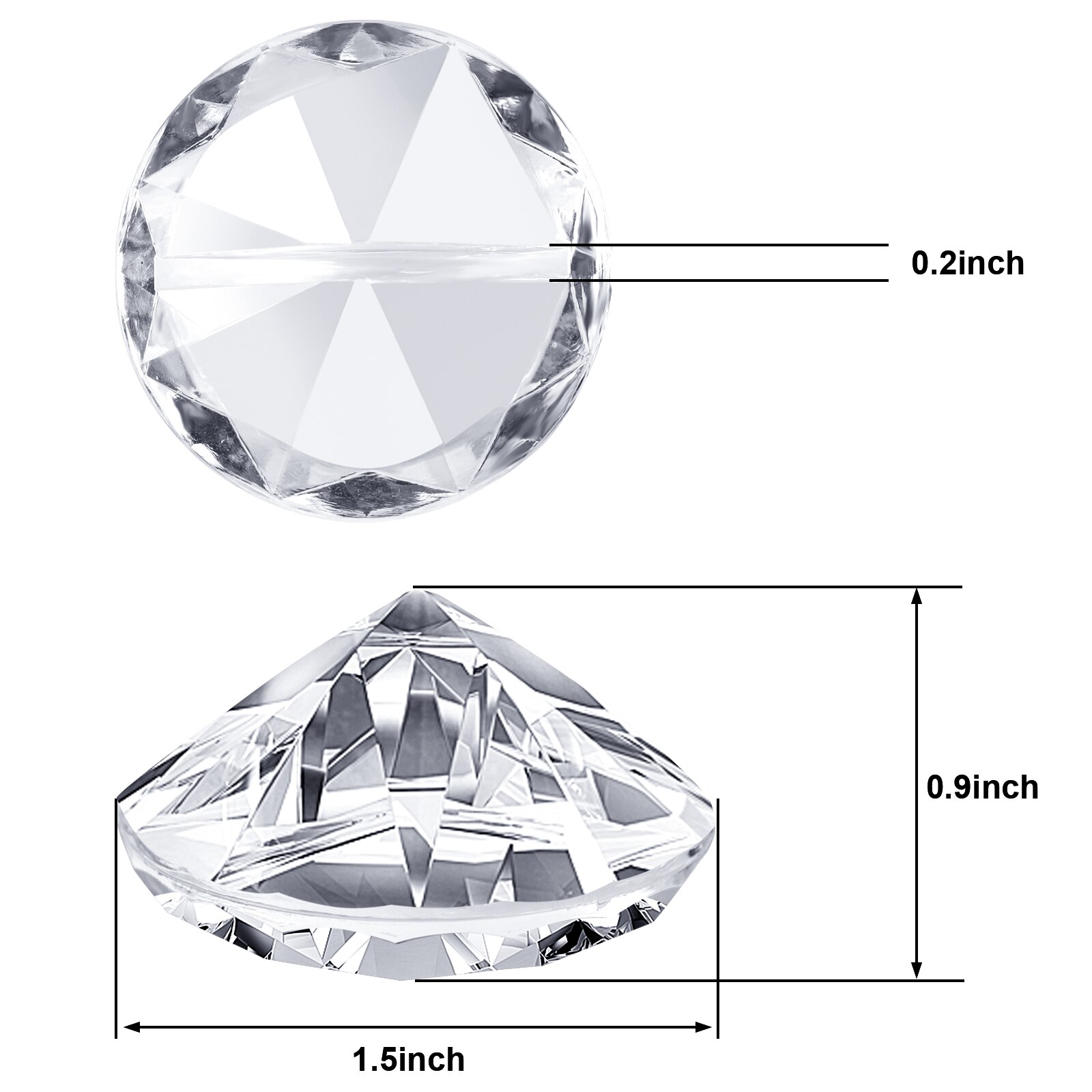 Diamant Plaats Kaarthouders Acryl Tafel Nummer Houders Crystal Wedding Tafel Kaart Staat Voor Party Bruiloft Tabel Decor 24Pcs