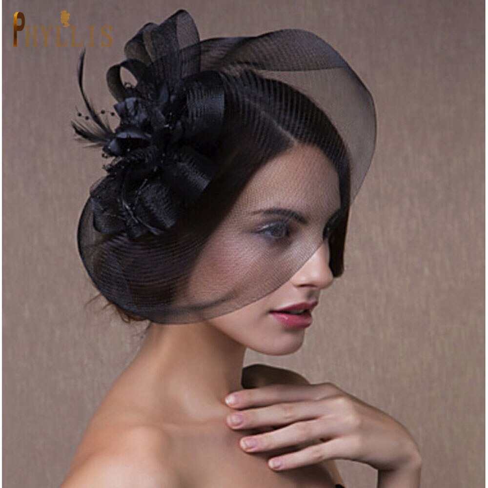 JM02 Elegante Birdcage Sluier Dames Bruiloft Tovenaar Hoed Blusher Sluier Bridal Veils Bruiloft Accessoires Mode Bruids Hoofddeksels