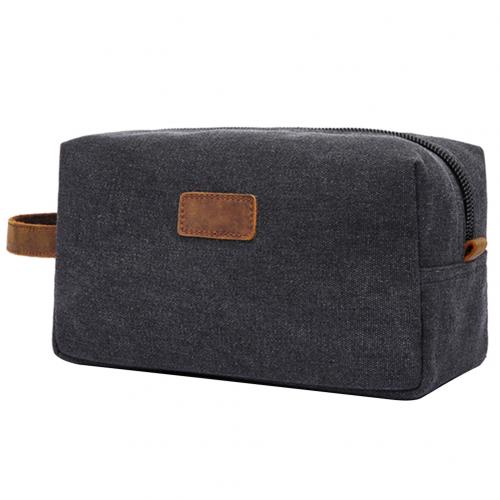 Retro Mannen Reizen Scheren Dopp Kit Cosmetische Make-Up Organizer Canvas Toilettas neceser maleta de maquiagem: Black