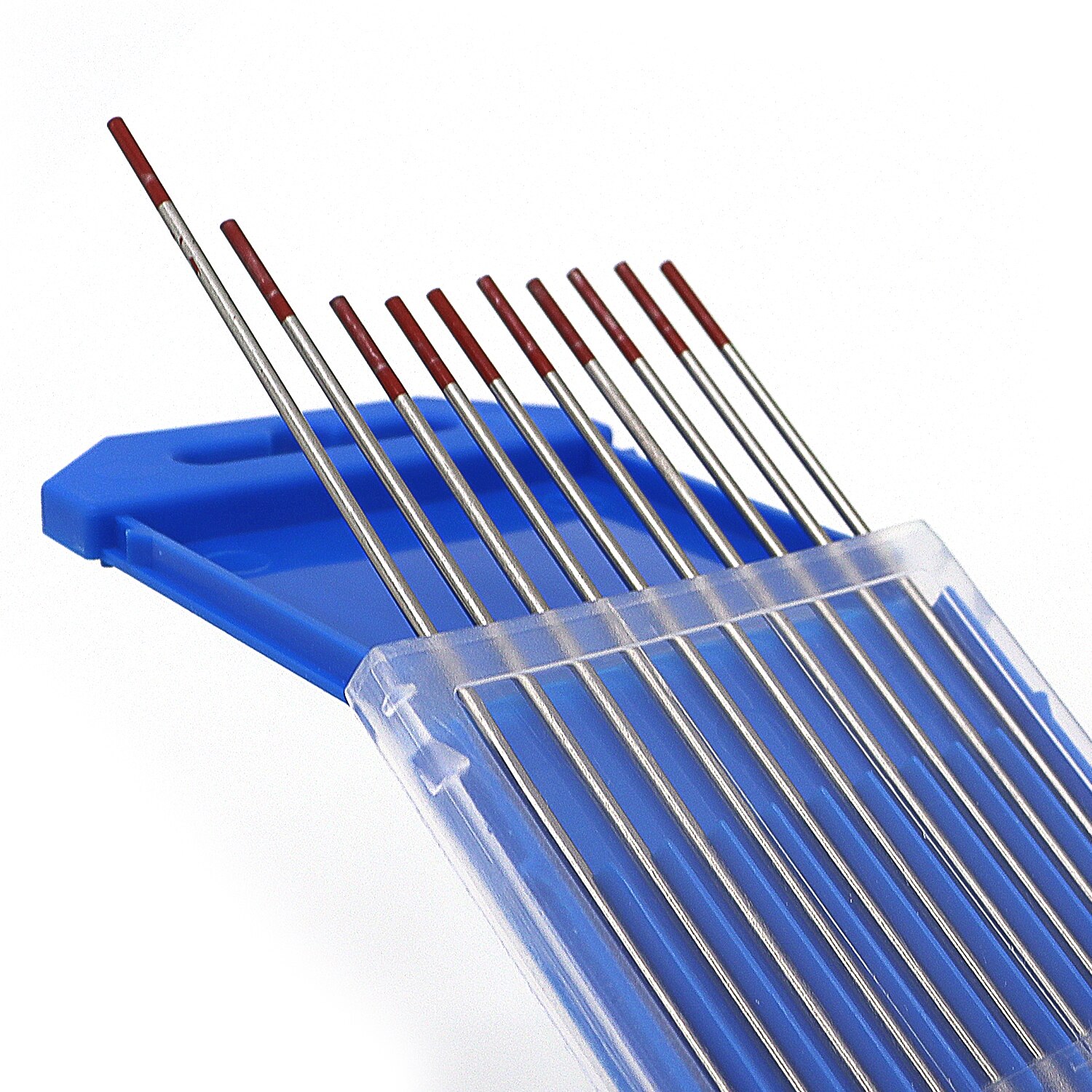 Soldadura TIG, electrodos de tungsteno 2% toriados (rojo, WT20), 10 paquetes, 2,4mm (3/32 &quot;)