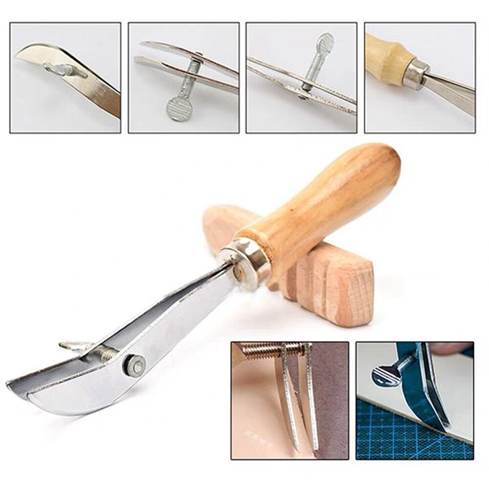 Läderverktyg leathercraft herramientas para cuero kit handsömnad sömmar stansning carving arbete sadeltillbehör 18 st
