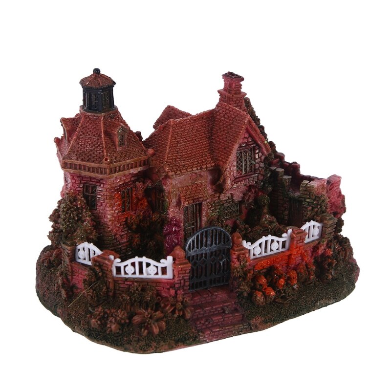 Aquarium Classical Resin Castle Decorations - Fish Tank Realistic Details Castle,Eco-Friendly Fish Tank Castle Aquarium Accessor