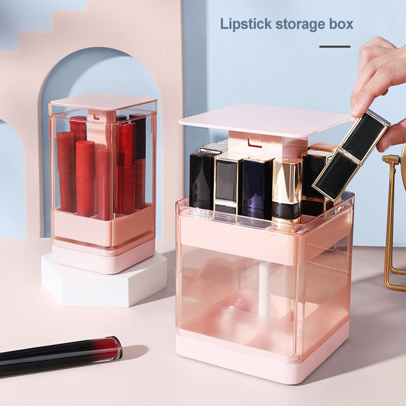Transparent Cosmetic Storage Rack Shelf Makeup Desktop Storage Case Dustproof Table Desk Cosmetic Holder Organizer 8/12 Grid