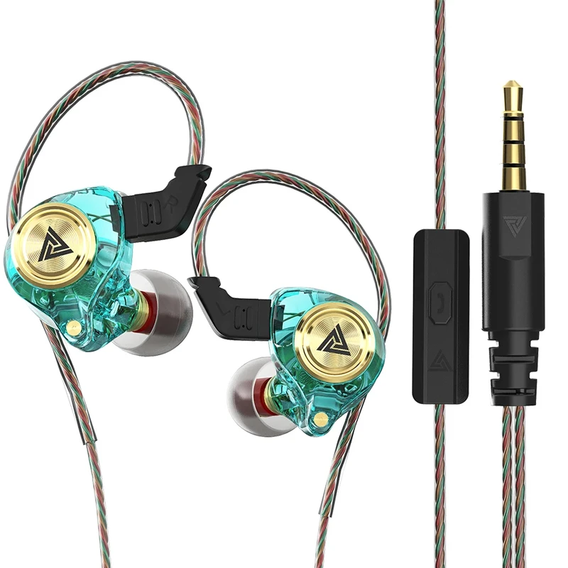 QKZ-AK3 FiLe Fone De Ouvido Com Fio Com Microfone, HiFi Music Monitor, Fones De Ouvido Baixo, Auscultadores Com Cancelamento De Ruído, Esporte Gaming Earbuds: Preto