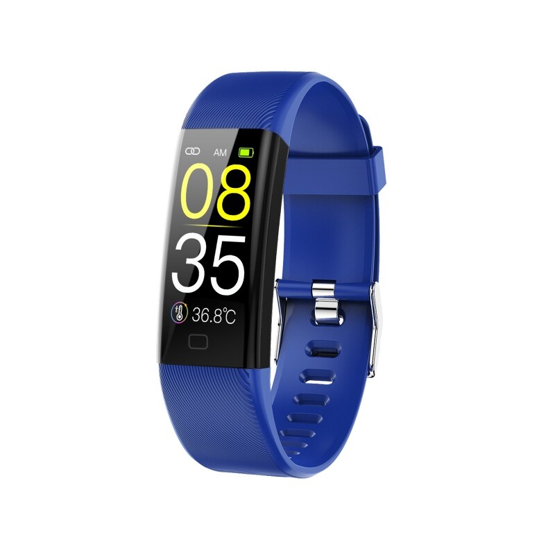 F07t smarte armbänder, Fitness-Tracker, gesundheits-Tracker mit herzfrequenz- und blutdruckmessung für erwachsene: Blau