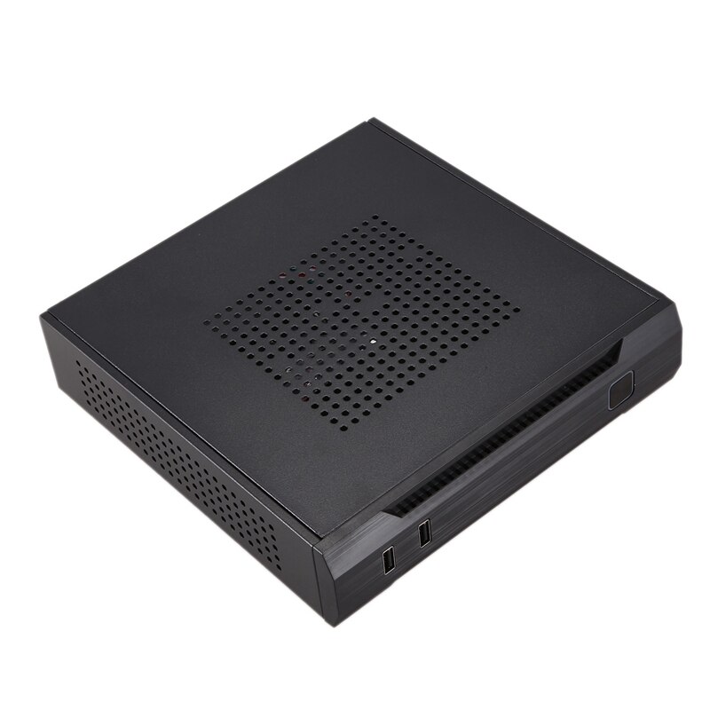 Mini-Itx Slanke Kleine Form Factor Computer Case Htpc Computer Case Met 2 X USB2.0 12V 8A Power adapter