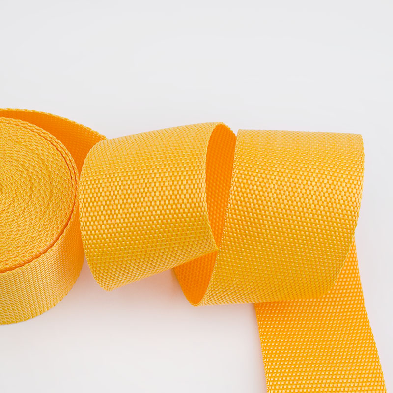 Meetee 5M 50Mm Polyester Nylon Pp Singels Lint Voor Strapping Gevlochten Tas Band Tape Kledingstuk Schoenen Singels Outdoor band RD206: Yellow