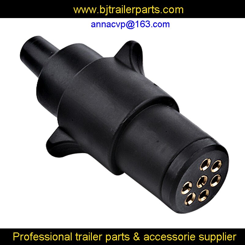 7 pin trailer plug small round male plastic trailer truck automotive parts boat trailer connector, trailer socket