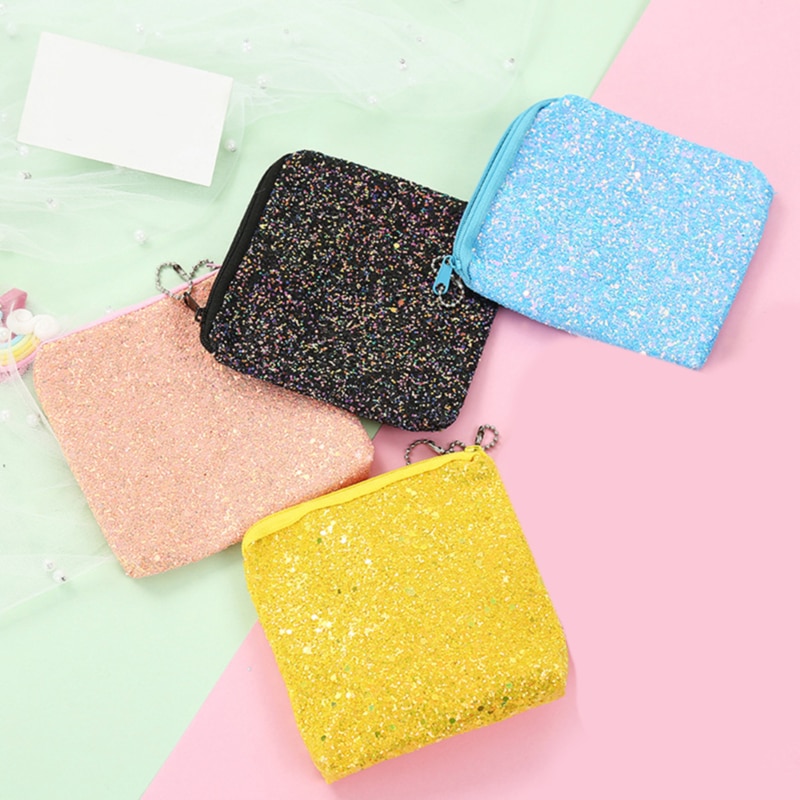 Kvinder pung mønt pung glitter pung luksus pailletter mønt pung dame kreditkortholder kvinde pung
