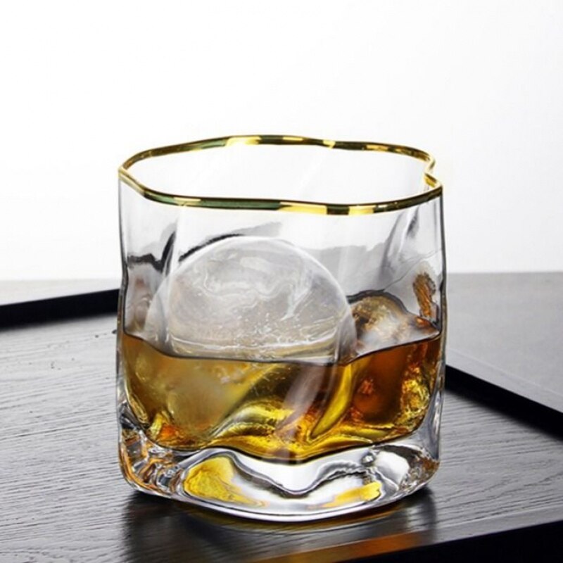 Set of 2 Crystal Whiskey Glasses for Drinking Bourbon Scotch Whisky Cocktails Cognac - Old Fashioned Cocktail Glass Tumblers