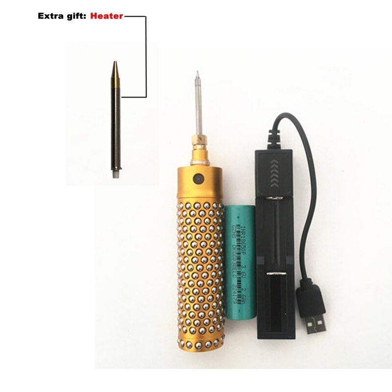 USB high-power battery electric soldering iron, wireless charging electric soldering iron, 18650 battery power supply. Removable: Yellow