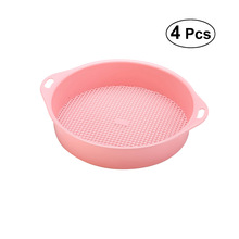 BESTOARD 4pcs Garden Sieve Plastic Convenient Durable Gardening Supply Soil Sieve Cultivation Tools for Soil Stone with Handle