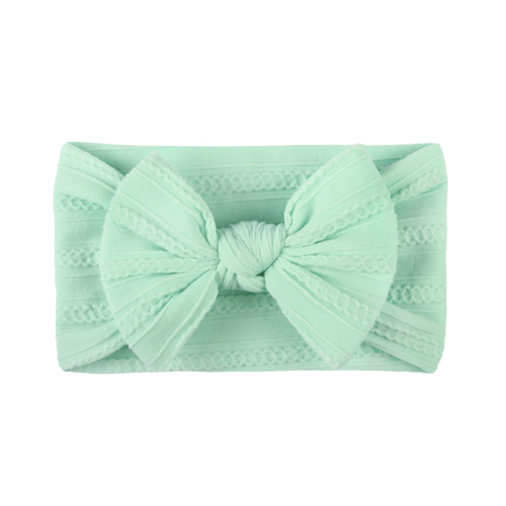 Newborn Baby Coronet Girl Headdress Hair Accessories Solid Headbands For Children Hair Bands Bow Headwears Headband On The Head: D