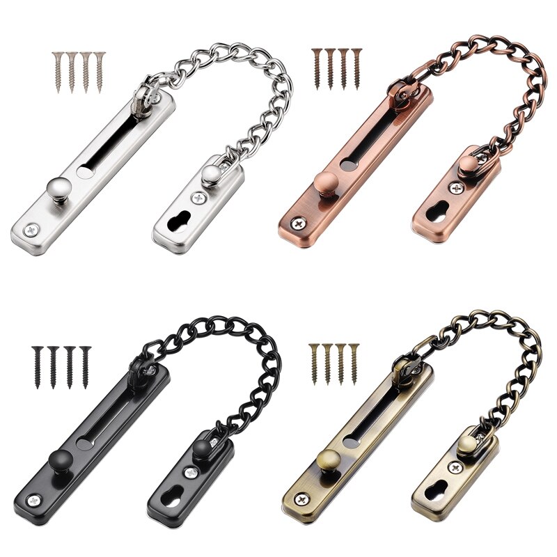 Anti-Theft Chain Punch Install Door Chain Home Door Latch Door Lock Ecurity Lock Door Lock Anti-Lock Pin
