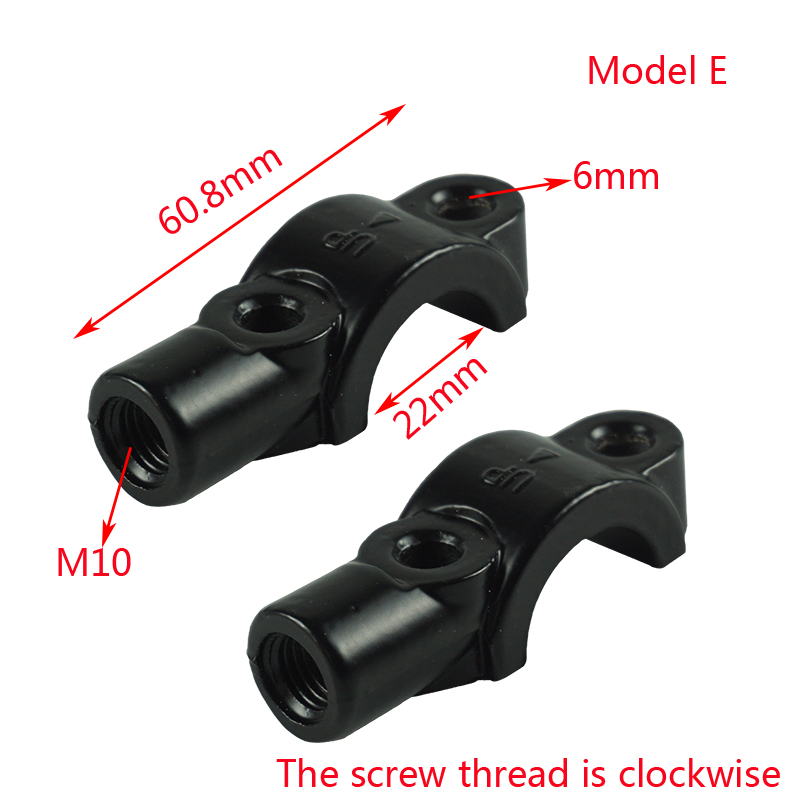 1Pair 22mm 7/8" Universal Motorcycle Handlebar Brake Clutch Master Cylinder Mirror Clamp Mount Bracket M10