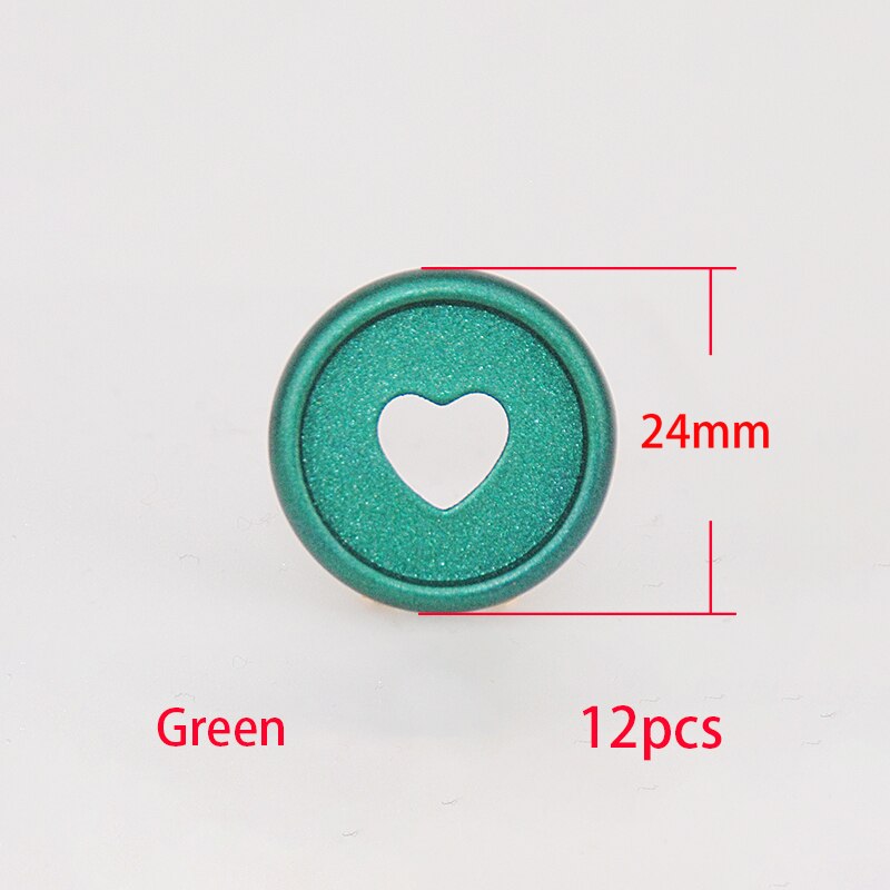 12Pcs 24Mm Paddestoel Binding Discs Planner Bindmiddel Knop Discs Bindmiddel Notebook Bindmiddel Ring Paddestoel Binding Ring Schoolbenodigdheden: Green-12pcs