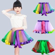 ARLONEET Rainbow Pettiskirt Saia Tutu Criança Kid Menina Anágua Saia Bowknot Saia Tutu Dancewear roupas de Menina 20 #