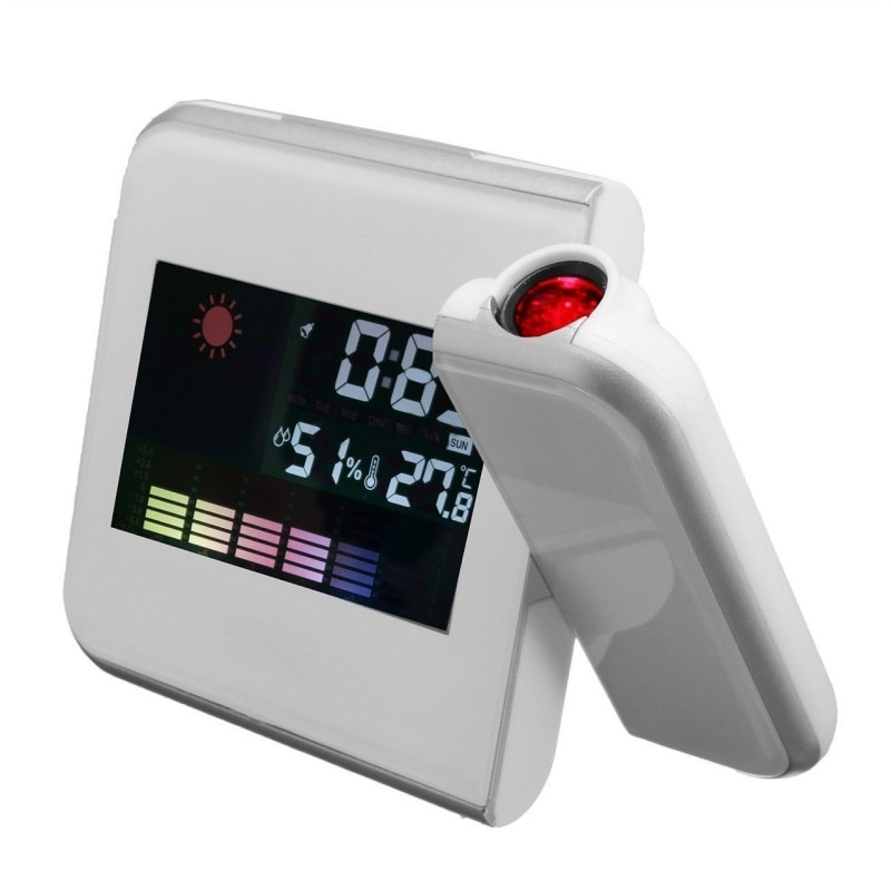 3.7 ''projecteur de Projection de temps LCD numérique LED réveil temps Temp blanc: Default Title