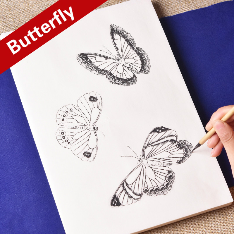 Line Drawing Butterfly Tracing Paper Xuan Paper Butterfly Painting Drawing Copybooks Watercolor Chinese Painting Manuscript