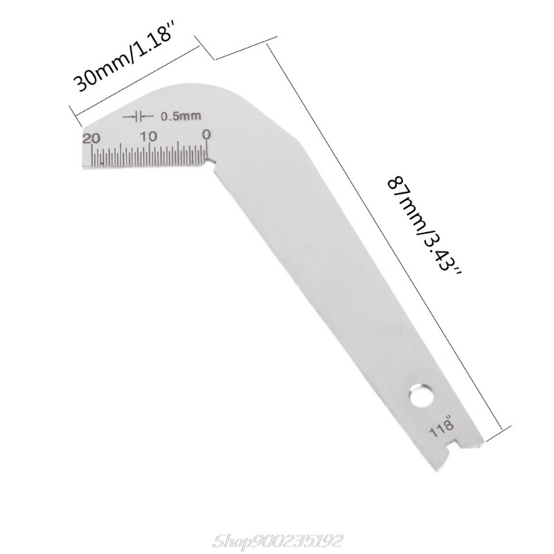 Bit Pattern Drill Template Gauge Welding Inspect Tool Weld Drill Bit Measurement