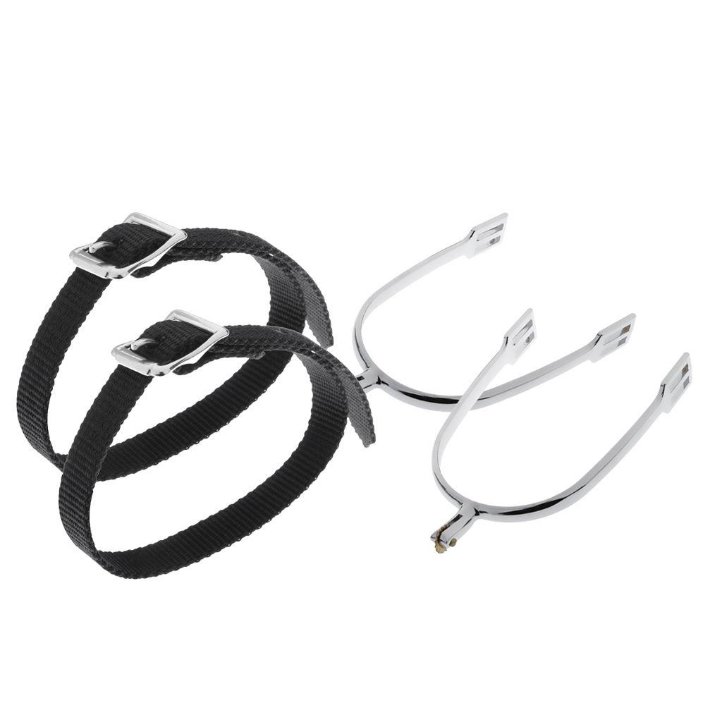 Pair Zinc Alloy Equestrian Spur And Spur Straps Men Horse Riding Equipment