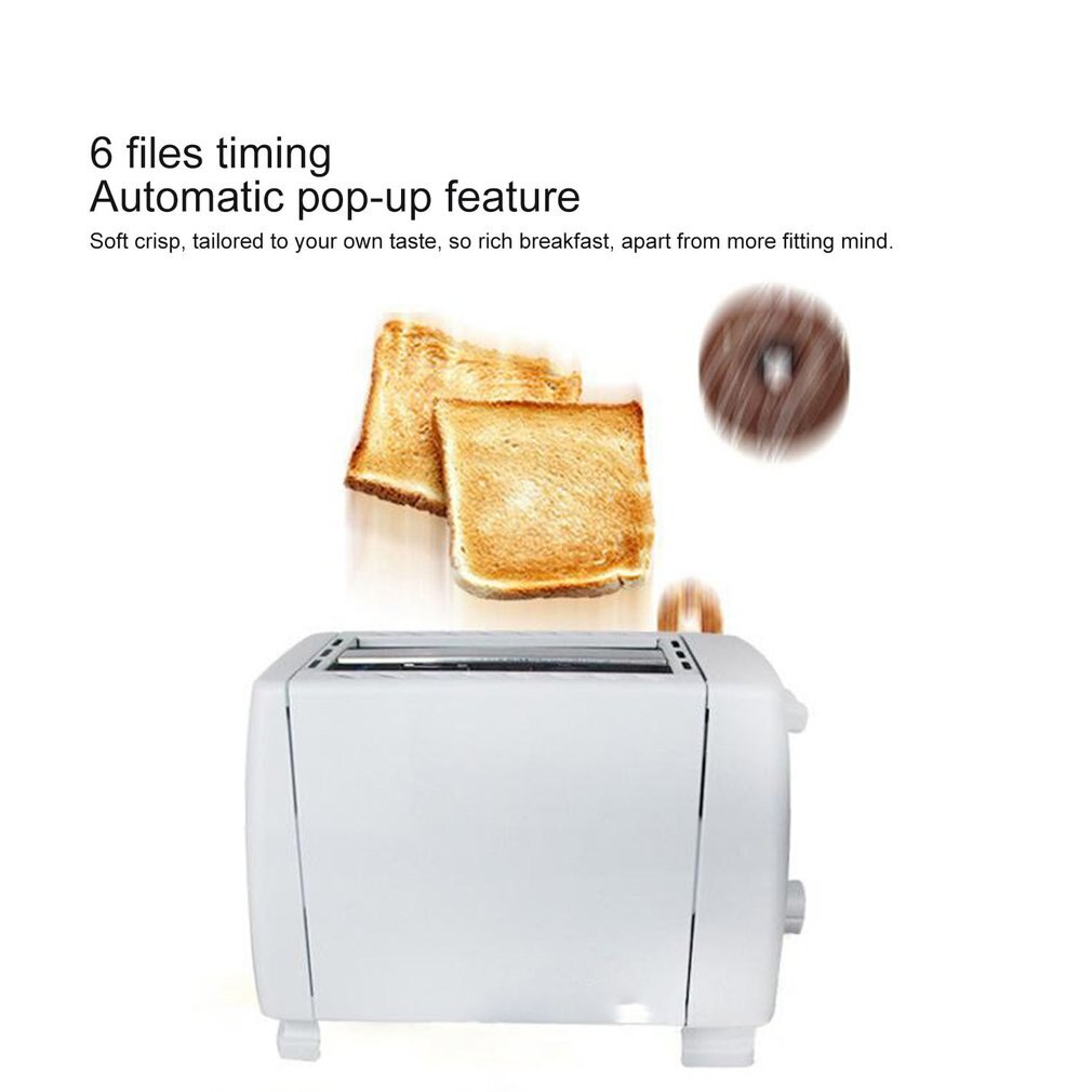 Home 2 slice toaster Bake Fried egg Heating Thaw 6 files timing Automatic pop-up function Toaster Breakfast machine