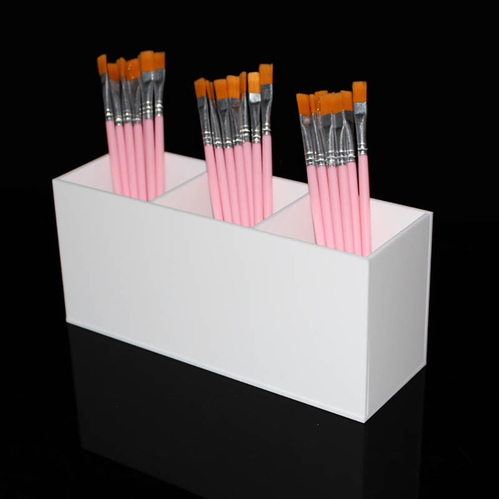 3 Slot Kosmetik Pinsel Lagerung fallen Acryl machen-hoch Werkzeuge Pinsel Halfter Organizer Kasten machen-hoch Pinsel Halfter Starke 3-Slot kosmetik