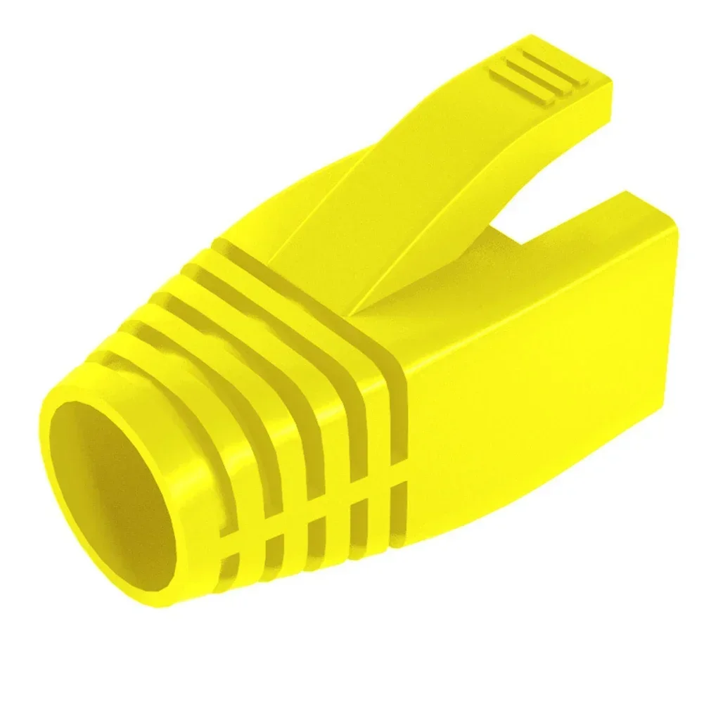 Rj45 cat 6 cat 5e connector beschermkap adapterkap ethernet netwerkkabel stekkers rj -45 cat 5 huls meerkleurig: Bruin