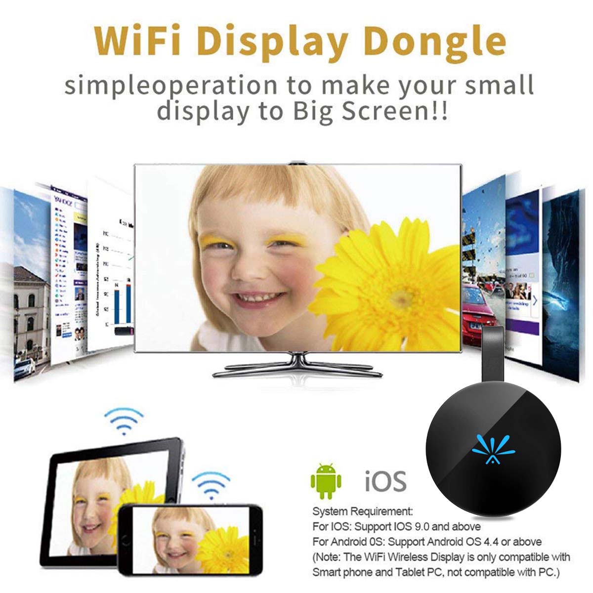 G6 Tv Stick 2.4Ghz Full Hd 1080P Video Wifi Display Hd Screen Mirroring Tv Draadloze Dongle Ontvanger Voor chromecast 2