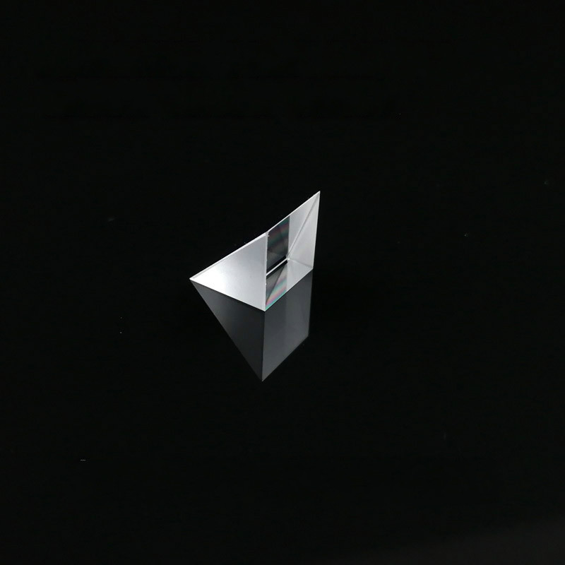 Optical Glass Triangular Prism Lsosceles K9 Tri Prism With Beveled Reflecting Film Optics 5 x 5 x 5mm