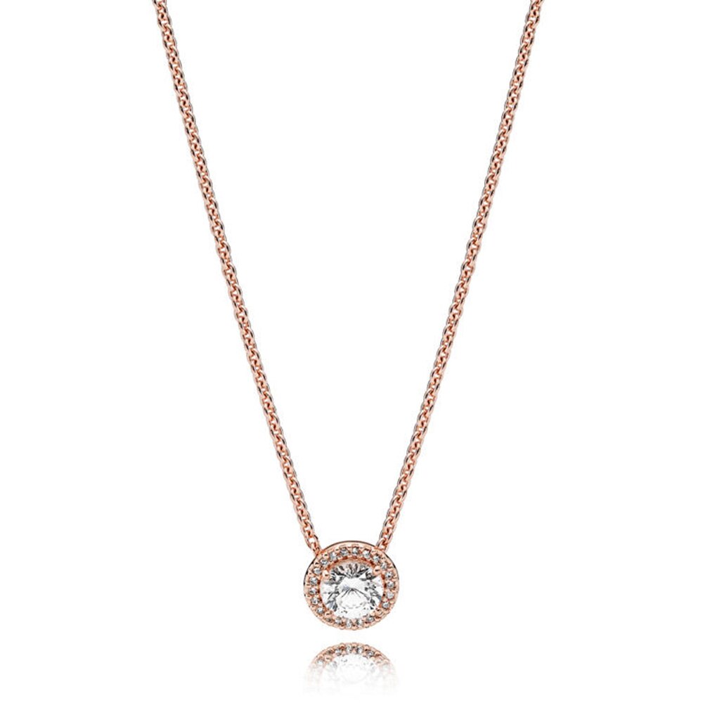 100% 925 sterlingsølv opprinnelig modell sjarm halskjede kvinnelig hjerteformet valentinsdag hjerteformet halskjede smykker: 386240cz 45cm
