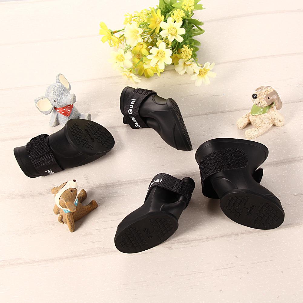 4 unids/lote et zapatos de perro impermeable globo botas de lluvia de goma para cachorro Chihuahua botas pero tu dla psa botas para perro . Exclusivo.