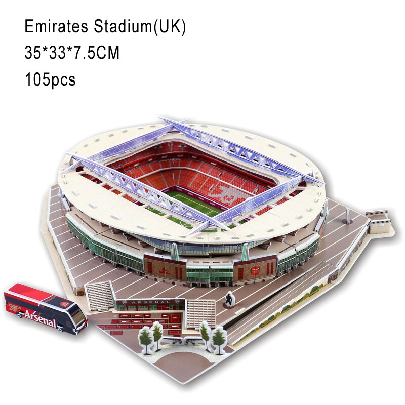 Fai da Te 3D Jigsaw Puzzle Del Mondo Stadio di Calcio di Calcio Europeo Parco Giochi Costruzione Del Modello Assemblato Giocattoli di Puzzle per Bambini Gyh