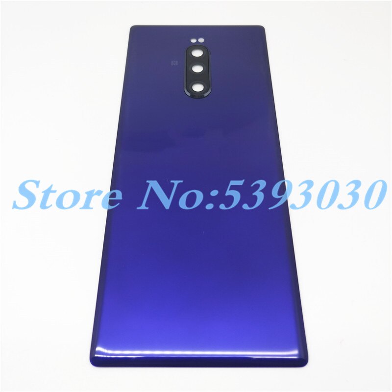 Originele Voor Sony Xperia 1 XZ4 J8110 J8170 J9110 Glas Terug Batterij Cover Achterdeur Terug Case Behuizing Case reparatie Onderdelen: Blue With camera