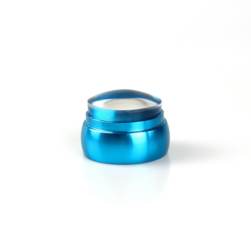 Transparent Head Nail Stamper Scraper Set Silicone Stamper for Nail Art Stamping Plate Template Stamp Tools: Blue