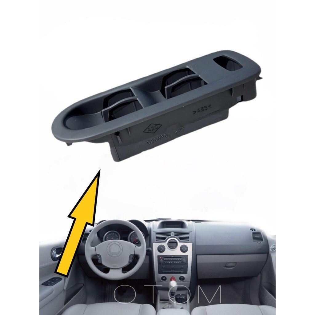 Ajuste para Renault Megane II 2 (Mk2) scenic 2, marco de botón de cristal, piezas de repuesto de coche izquierda, 8200195937