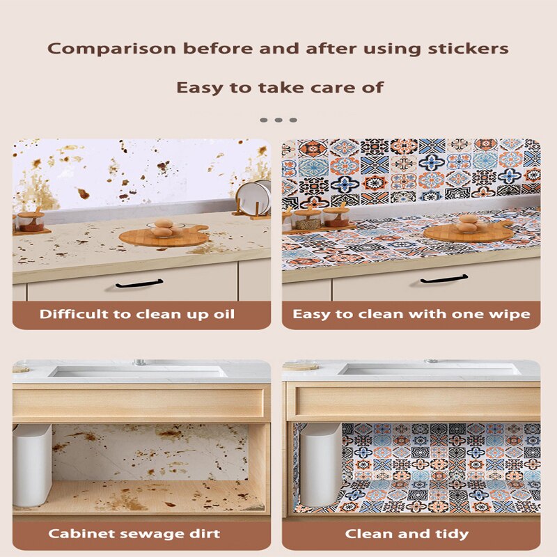 Olie-Proof Hittebestendige En Waterdichte Zelfklevende Tegel Stickers Badkamer Keuken Woonkamer Wanddecoratie 3D muursticker