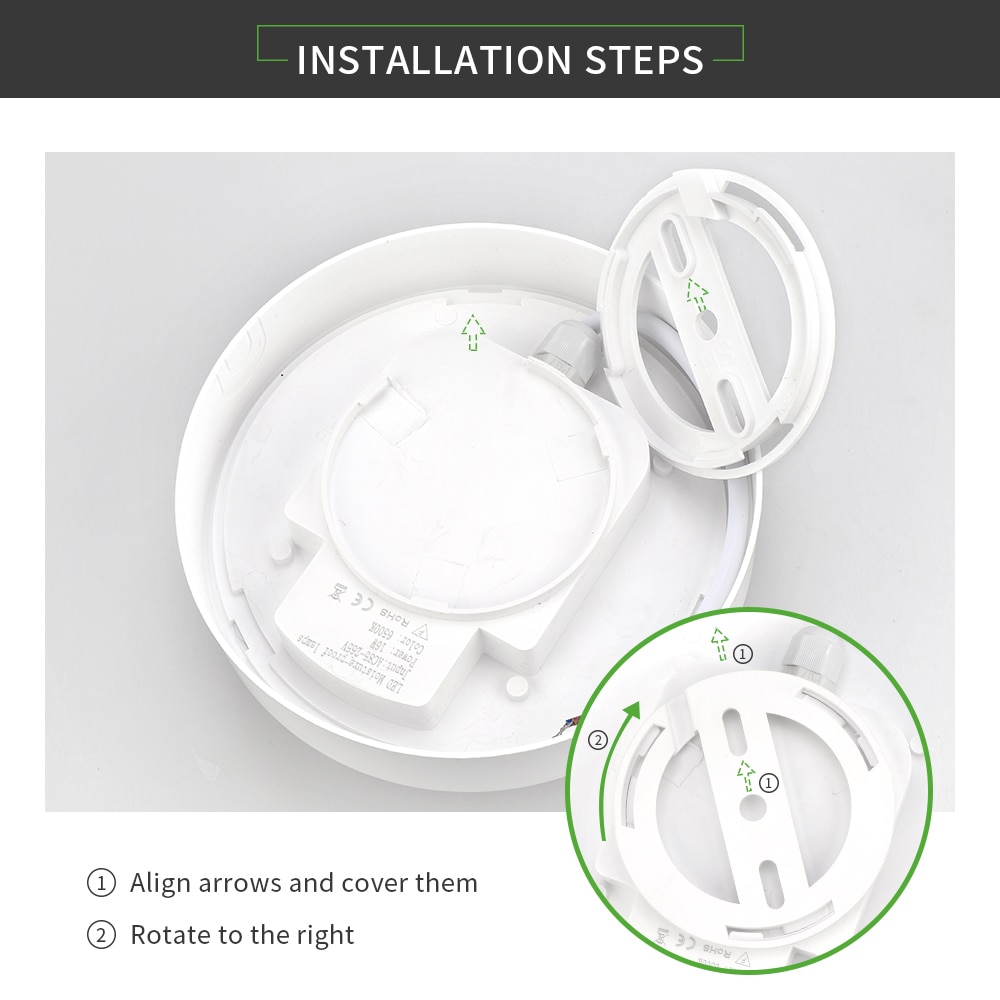 Round / Oval LED Moisture Proof Ceiling Lamp IP65 Waterproof Bathroom Outdoor Garden Yard Lamp, 16W 20W Modern Wall Lamp Light