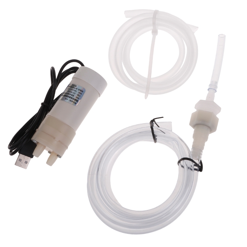 F3KE USB-Mini-Wasserpumpe, leise, 5 USB-Wasserpumpe, Filter, Fischteich, Mini-Aquarium, Brunnen, Zubehör, 4 l/min: Blau