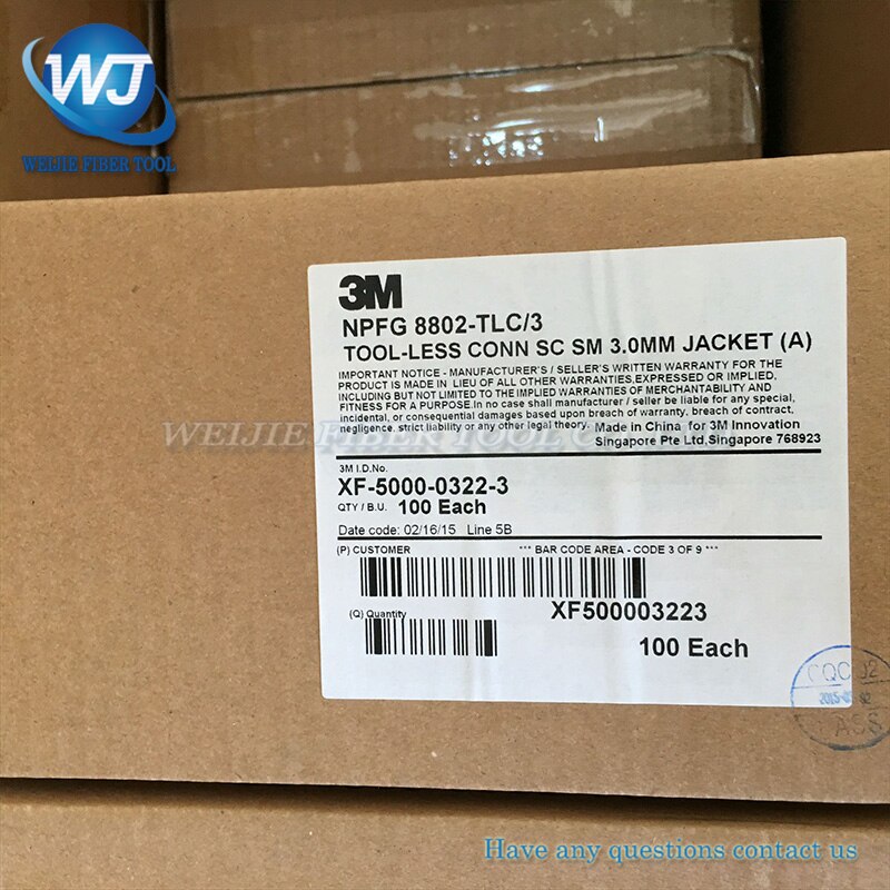 10 Stks/partij 3 M 8802 Glasvezel Fast Connector/FTTH Snelle Connector3M NPFG 8802-TLC/3 SC fiber snelle connectors