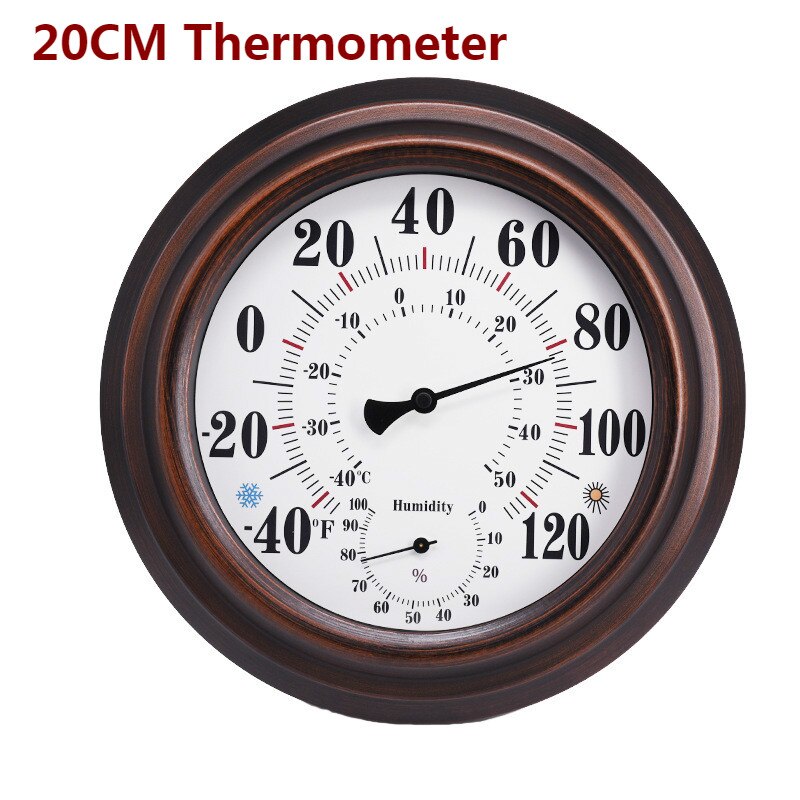Amerikaanse Thermometer Indoor Outdoor 7.9 &quot;Patio Grote Muur Thermometer En Hygrometer Mechanisch Horloge Kern Geen Batterij Nodig