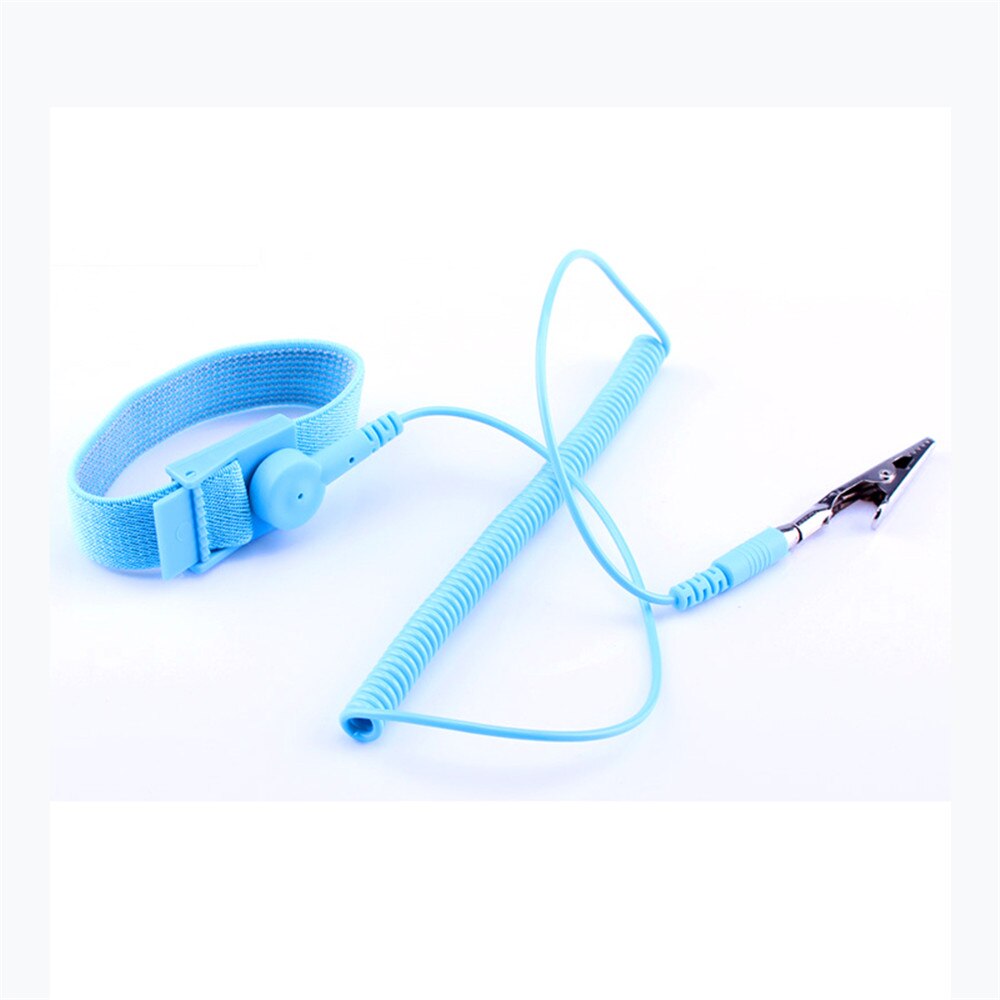 Adjustable Anti Static Bracelet Electrostatic ESD Discharge Cable Wristband Wrist Strap Discharge Cables For Electrician Worker: Default Title
