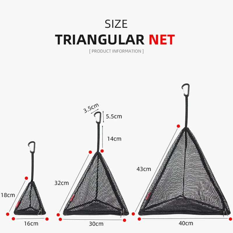 Red de secado de Triple esquina para exteriores, red de almacenamiento plegable para acampar, red colgante, cesta de almacenamiento, bolsa de red colgante de PVC