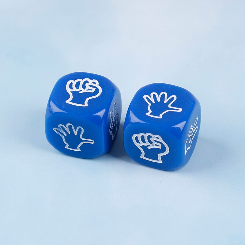 2Stck 6-Seite Würfel Spielzeug 20mm Lustige Trinken Spiel Würfel Felsen Papier Schere Finger-vermute Glücksspiel