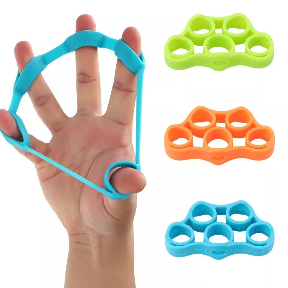 2pcs Hand Gripper Grip Silicone Ring Hand Resistance Band Finger Stretcher Exercise Forearm