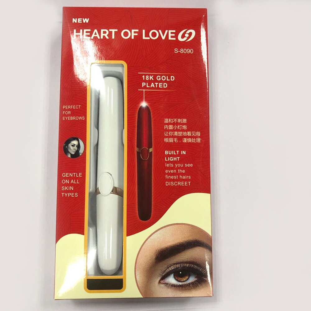 Klassieke veilige elektrische gezichts- en wenkbrauwschaar, mini draagbare tondeuse voor vrouwen, lichaamsscheerapparaat, verwijderaar van scheermesjes en epilator.: Usb 002 met doos