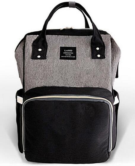 Land Update Mummie Moederschap Napyy Tas Grote Capaciteit Baby Tas Rugzak Desiger Verpleging Zak Voor Babyverzorging: black gray